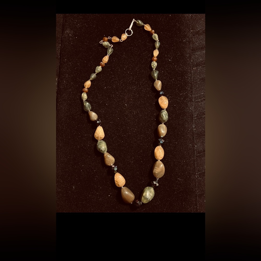 W. Germany Signed Lucite Elegant Multicolor Beaded Necklace